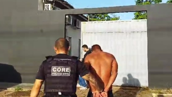 Suspeito de cometer assassinato bárbaro em Rondônia e preso pela Polícia Civil do Acre